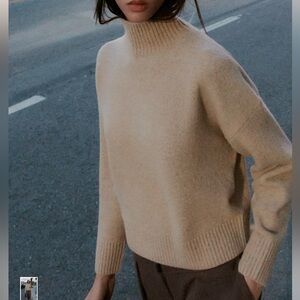 🤎🍄‍🟫 ZARA - SOFT KNIT HIGH NECK JUMPER - Size S